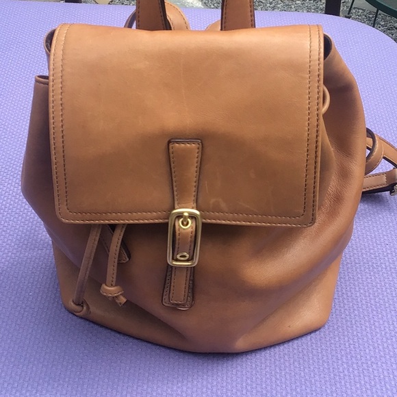 Vintage Coach Legacy Leather Drawstring Backpack - Picture 9 of 10
